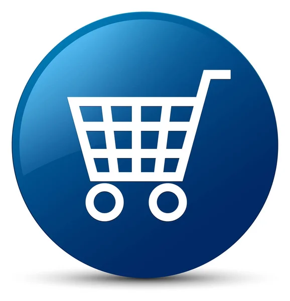 Icono de comercio electrónico azul botón redondo —  Fotos de Stock