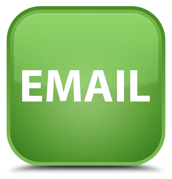 E-posta özel yumuşak yeşil kare düğme — Stok fotoğraf