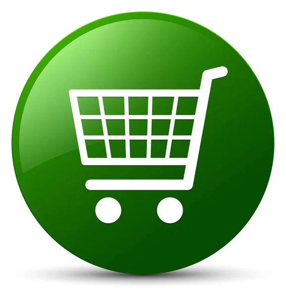 Ecommerce icona verde pulsante rotondo — Foto Stock