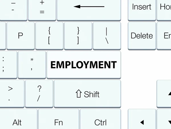 Sysselsättning vit tangentbord knappen — Stockfoto