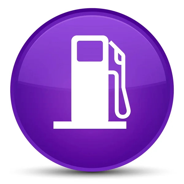Ícone distribuidor de combustível botão redondo roxo especial — Fotografia de Stock