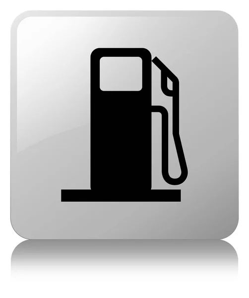 Fuel dispenser ikonen vita fyrkantiga knappen — Stockfoto