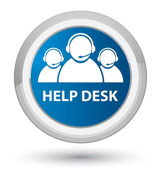 Helpdesk (Symbol des Kundenbetreuungsteams) prime blue round button — Stockfoto