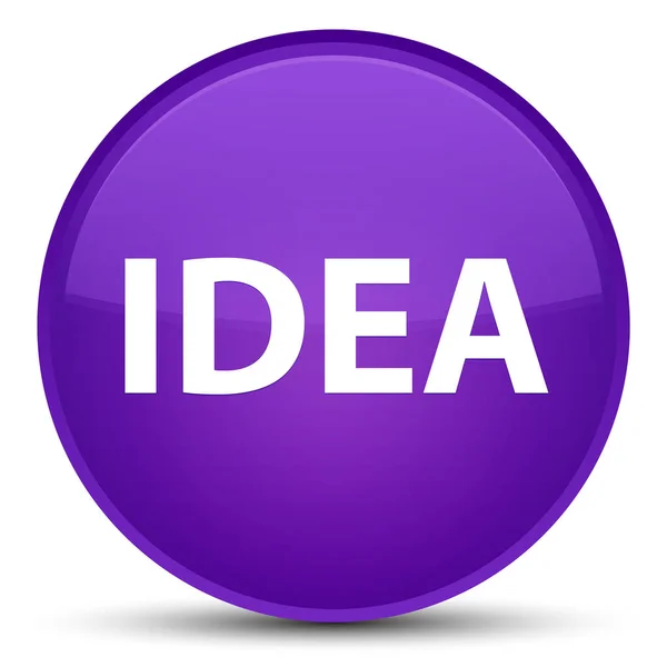 Ідея особлива фіолетова кругла кнопка — стокове фото