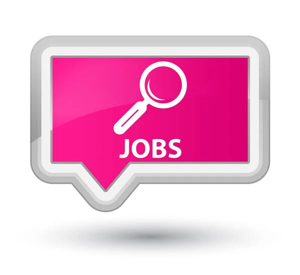 Offerte di lavoro primo pulsante banner rosa — Foto Stock