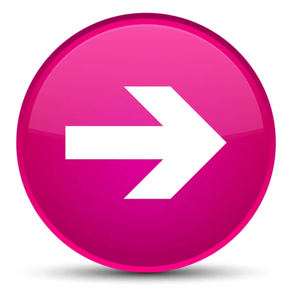 Próximo ícone de seta especial rosa botão redondo — Fotografia de Stock