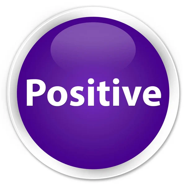 Positive premium purple round button — Stock Photo, Image