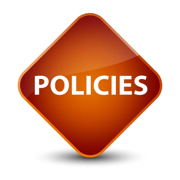 Policies elegant brown diamond button — Stock Photo, Image