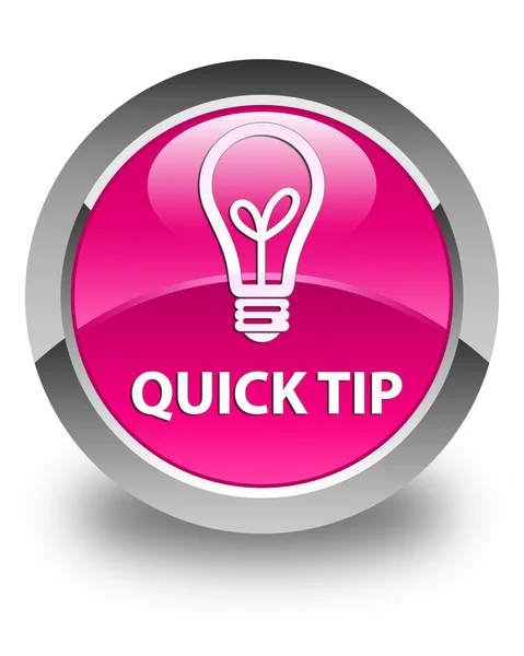 Quick tip (bulb icon) glossy pink round button