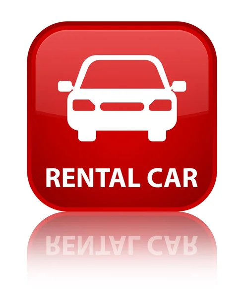 レンタル車特別な赤い四角ボタン — ストック写真