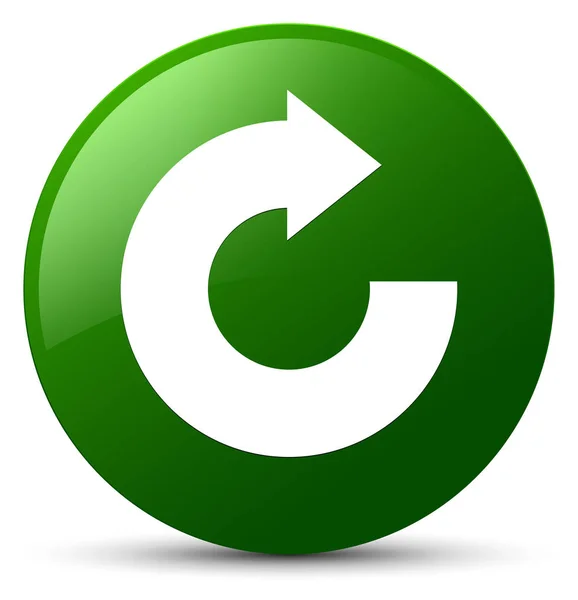 Reply arrow icon green round button — Stock Photo, Image