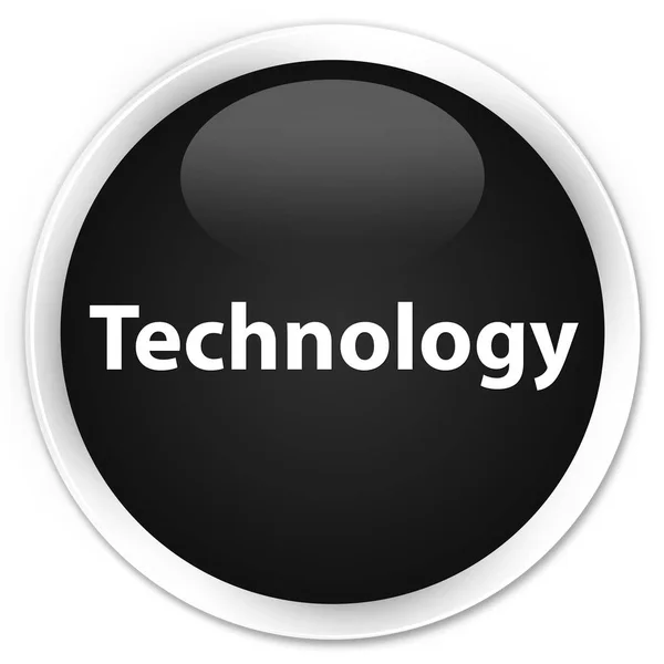 Technologia premium czarny okrągły przycisk — Zdjęcie stockowe