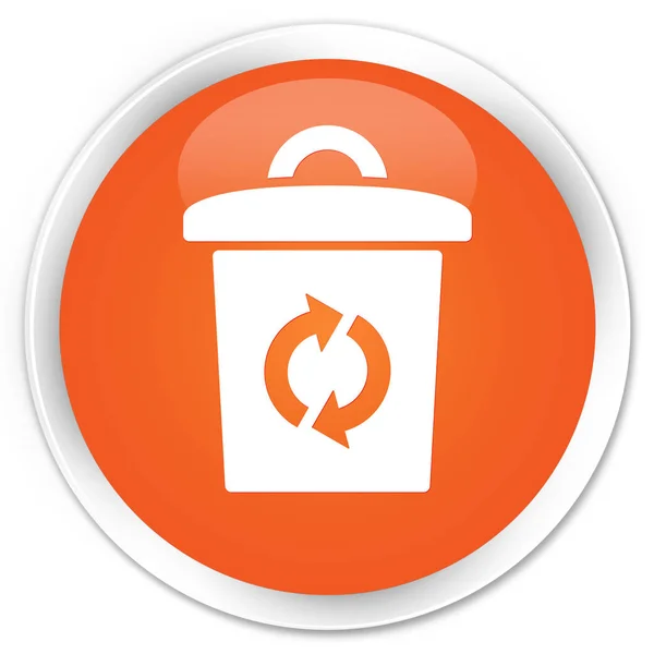 Trash Ikony premium oranžové kulaté tlačítko — Stock fotografie