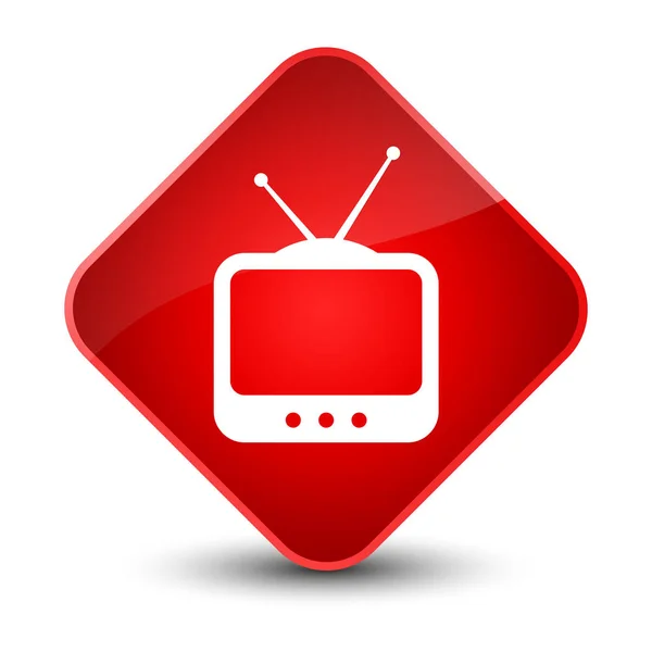 TV ikonknappen elegant röd diamant — Stockfoto