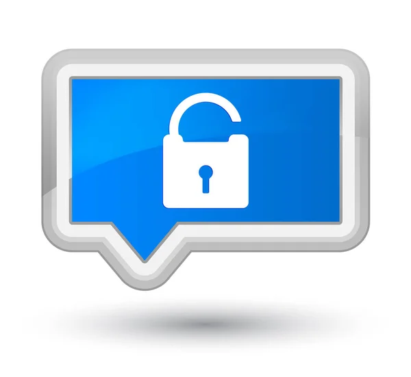 Unlock icon prime cyan blue banner button — Stock Photo, Image