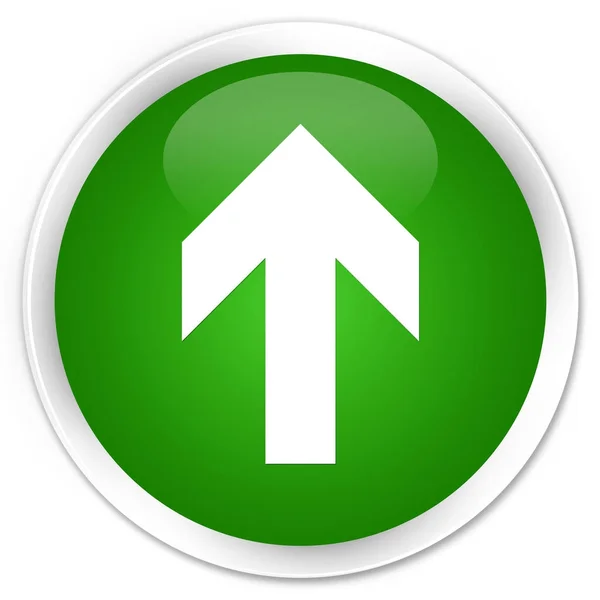 Nahrát šipku ikony premium zelené kulaté tlačítko — Stock fotografie