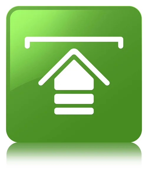 Carregar ícone verde suave botão quadrado — Fotografia de Stock