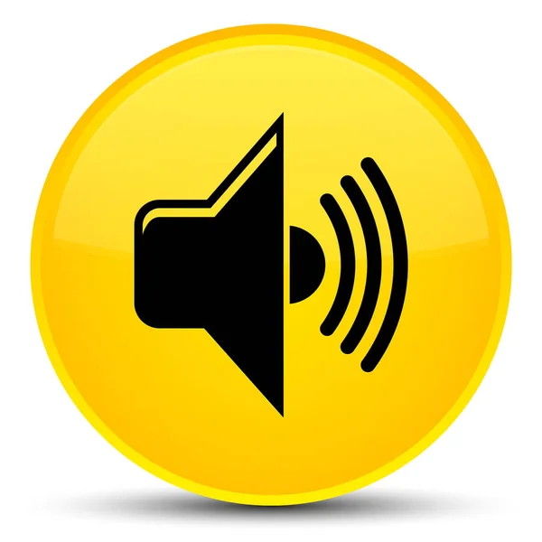 音量图标特殊黄色圆形按钮 — 图库照片