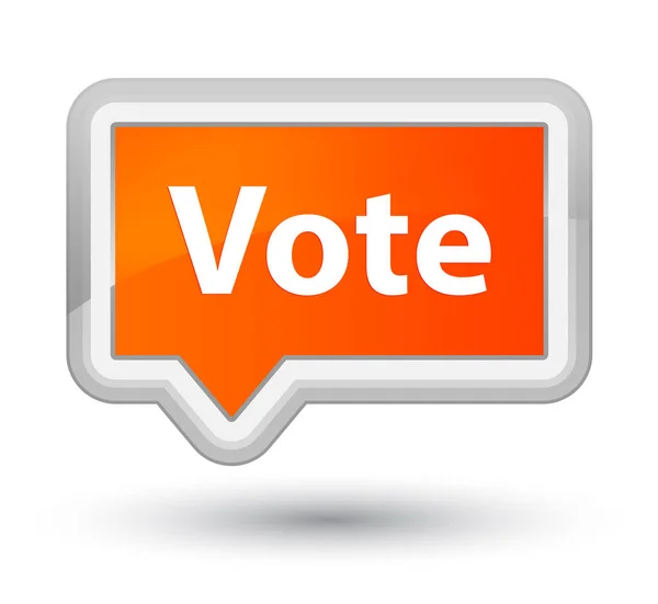 Vote prime orange banner button — Stock Photo, Image