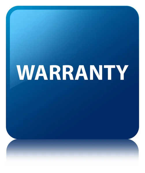 Warranty blue square button — Stock Photo, Image