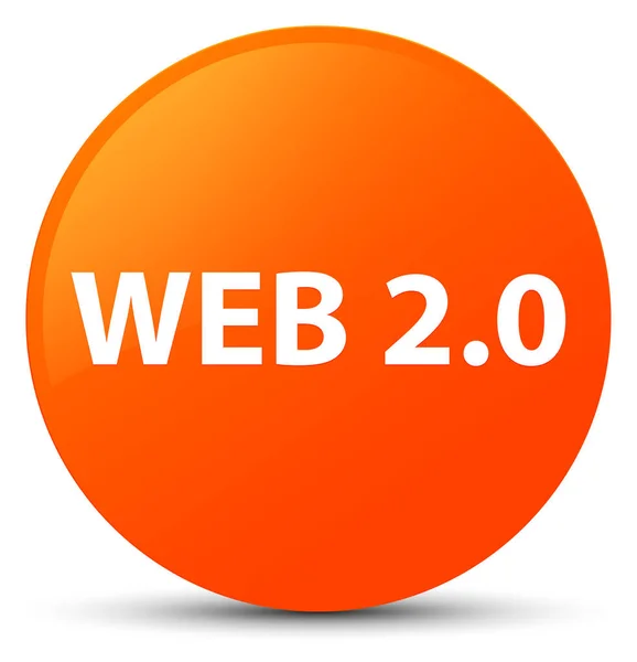 Web 2.0 botón redondo naranja —  Fotos de Stock