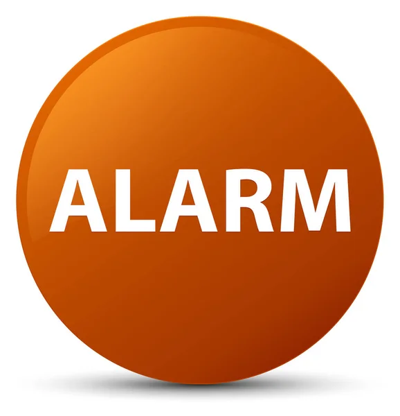 Alarme botão redondo marrom — Fotografia de Stock