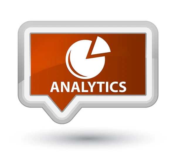 Analytics (diagram ikon) prime brun banner-knapp — Stockfoto