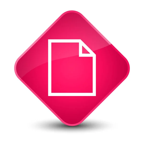 Blank page icon elegant pink diamond button — Stock Photo, Image