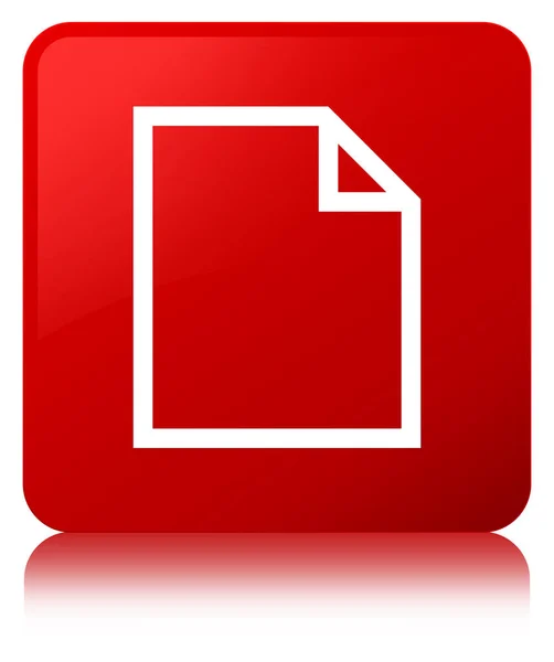 Icono de página en blanco botón cuadrado rojo —  Fotos de Stock