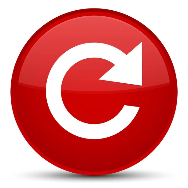 Reply rotate icon special red round button — Stock Photo, Image