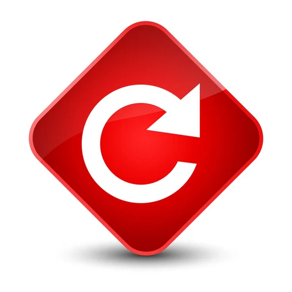Reply rotate icon elegant red diamond button — Stock Photo, Image