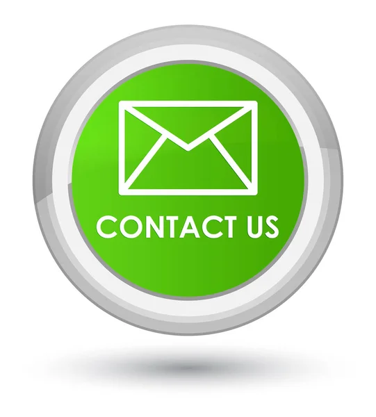 Contact us (email icon) prime soft green round button — Stock Photo, Image