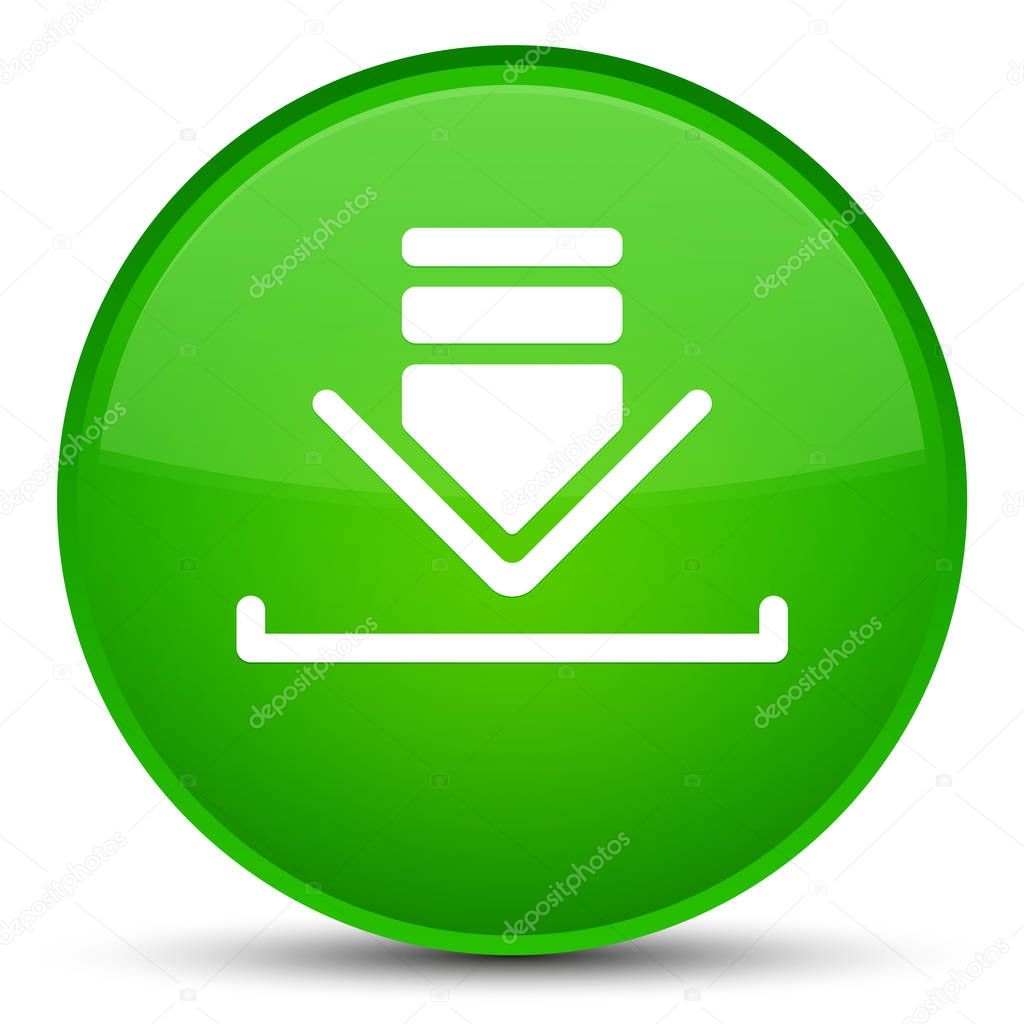 Download icon special green round button
