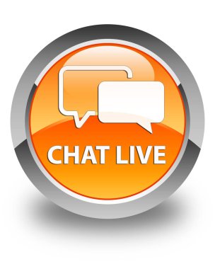 Sohbet canlı parlak turuncu yuvarlak düğme