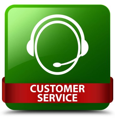 Müşteri hizmeti (müşteri bakım simgesi) yeşil kare düğmesini kırmızı RI