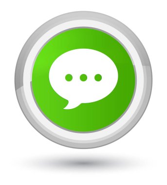 Konuşma simgesini asal yumuşak yeşil yuvarlak düğmesi