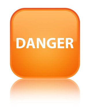 Tehlike özel turuncu kare düğme