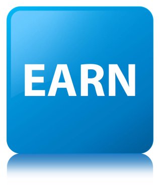 Camgöbeği mavi kare düğme kazanmak