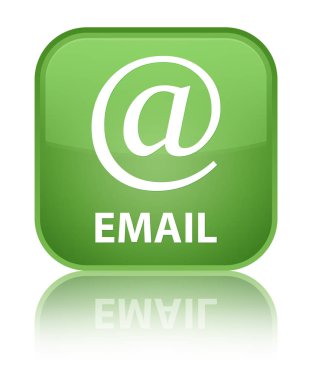E-posta (adresi simgesi) özel yumuşak yeşil kare düğme