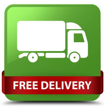 Ücretsiz teslimat yumuşak yeşil kare düğme kırmızı kurdele orta