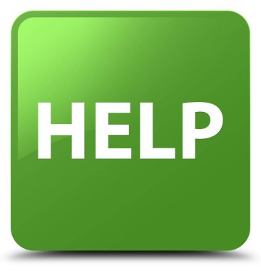 Yumuşak yeşil kare düğme yardım