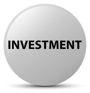 Yatırım beyaz yuvarlak düğmesi
