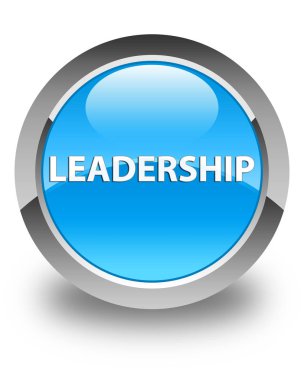 Liderlik parlak mavi mavi yuvarlak düğmesi