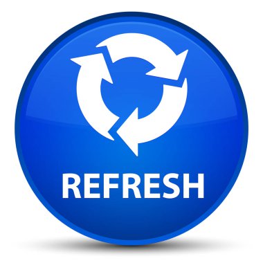 Yenile özel mavi yuvarlak düğmesi