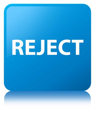 Camgöbeği mavi kare düğme reddetmek