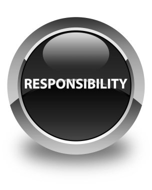 Sorumluluk parlak siyah yuvarlak düğme