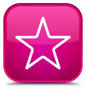 Yıldız simgesi özel pembe kare düğme