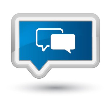 Referansları simgesi baş mavi bayrak düğmesini