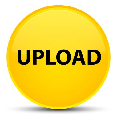 Özel sarı yuvarlak düğmesini upload