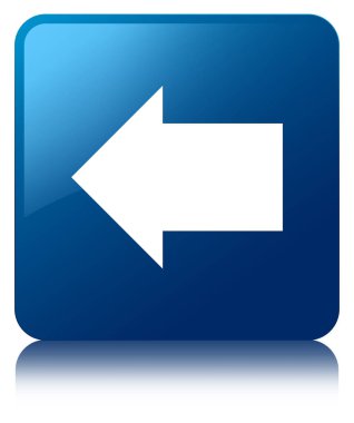 Geri ok simgesi mavi kare düğmesi